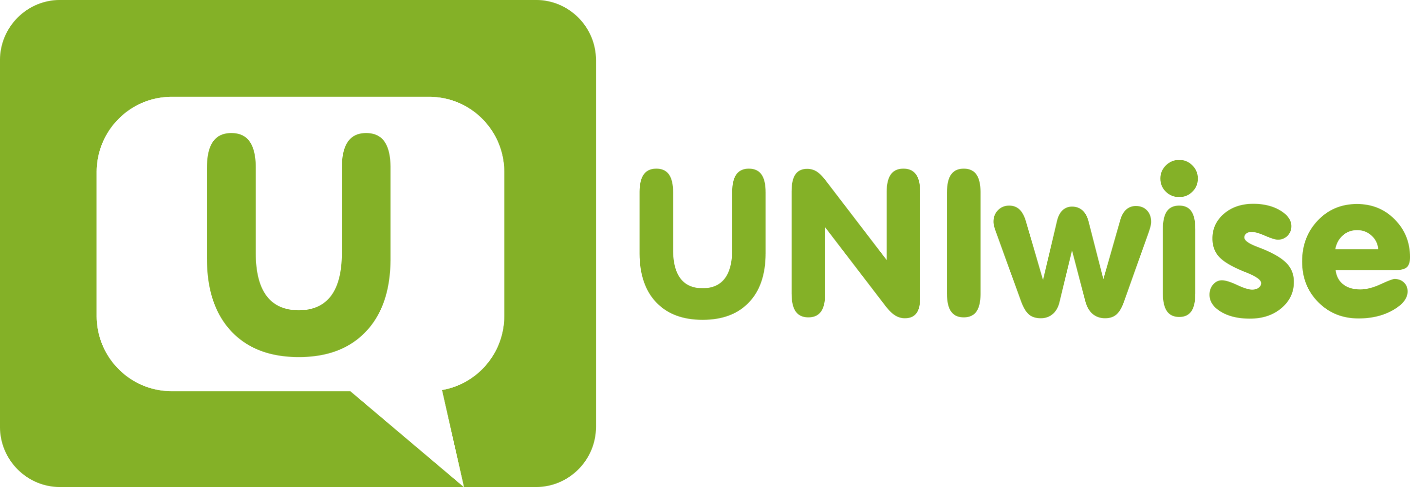 Uniwise Logo Whitegreen Right 1000Px